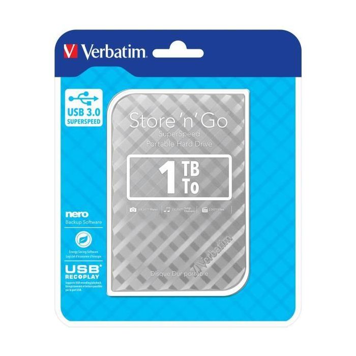 Verbatim Disco Duro Externo 1TB 2.5 Pulgadas USB 3.0 Store'n'Go 1
