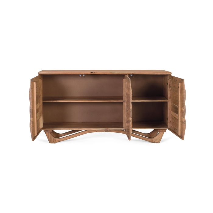 Giner y Colomer Aparador de Madera de Acacia Maciza 140 cm, Diseño Minimalista, Fabricado a Mano 2 Giner y Colomer Aparador de Madera de Acacia Maciza 140 cm, Diseño Minimalista, Fabricado a Mano 2