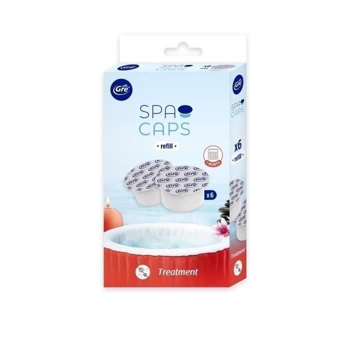 Recambios GRE SPA CAPS para desinfección de spas hinchables - Sin cloro - 6 cápsulas Recambios GRE SPA CAPS para desinfección de spas hinchables - Sin cloro - 6 cápsulas