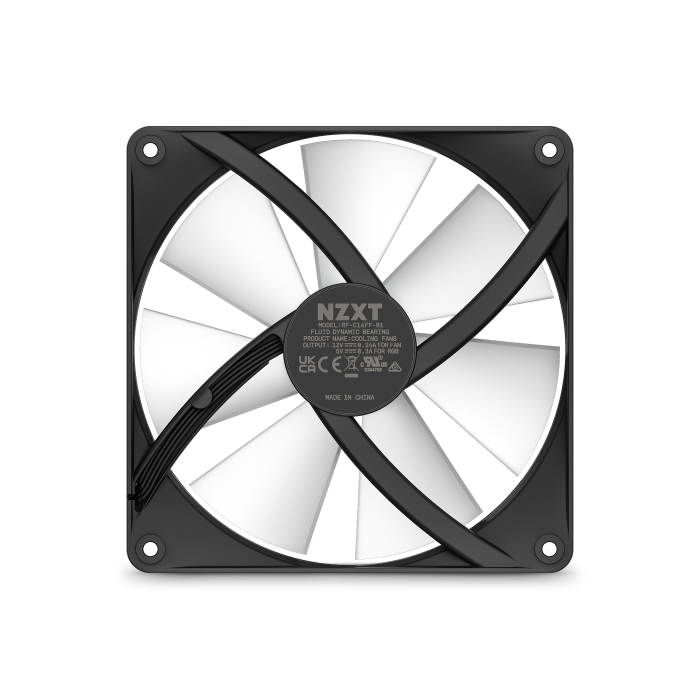 NZXT F140 RGB Core Carcasa del ordenador Ventilador 14 cm Negro 1 pieza(s) 5