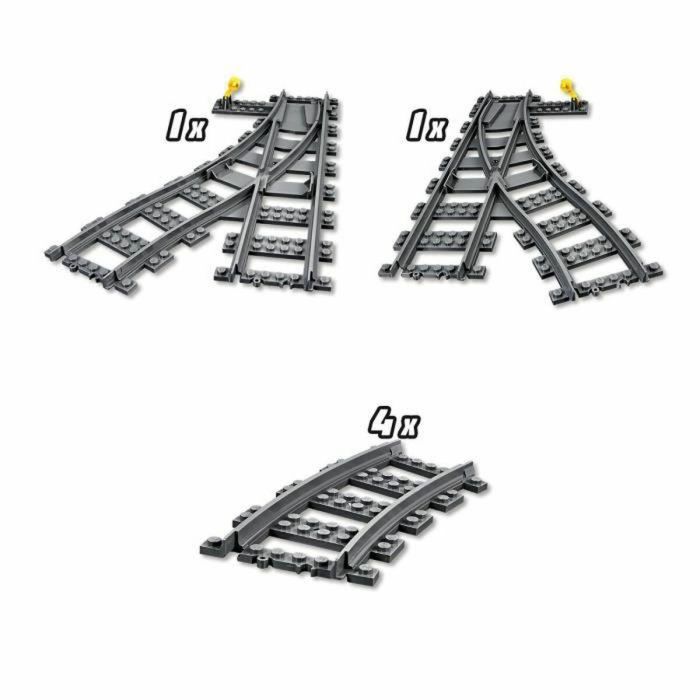 LEGO 60238 City Conjunto de Rieles de Tren y Desvíos. Incluye 4 Curvos, 1 Desvío Derecho y 1 Izquierdo. Compatible con todos los conjuntos LEGO City. 9 LEGO 60238 City Conjunto de Rieles de Tren y Desvíos. Incluye 4 Curvos, 1 Desvío Derecho y 1 Izquierdo. Compatible con todos los conjuntos LEGO City. 9