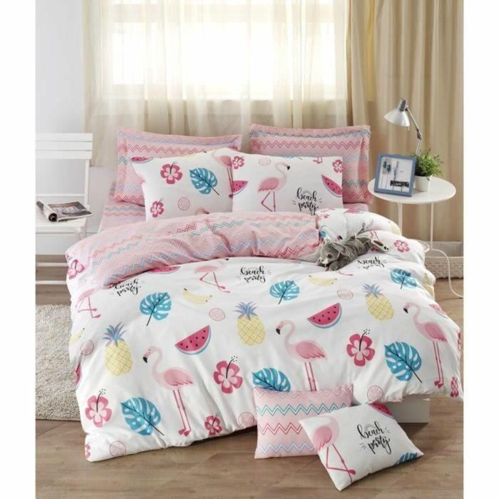 Juego de cama ASI8681875600131 - 1 funda nórdica 220x240 cm + 2 fundas de almohada 60x60 cm - 65% algodón, 35% poliéster - Blanco 3