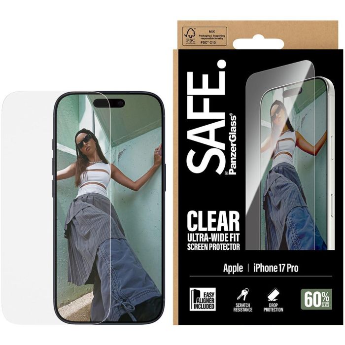 PanzerGlass SAFE Schutzglas Protector Pantalla iPhone 17 Pro Ultra-Wide Fit con EasyAligner Vidrio Templado 1 PanzerGlass SAFE Schutzglas Protector Pantalla iPhone 17 Pro Ultra-Wide Fit con EasyAligner Vidrio Templado 1