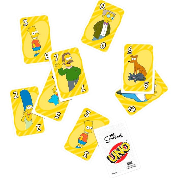 UNO Juego de Cartas Los Simpsons JHB16 Español, Francés, Alemán, Portugués, Inglés 1