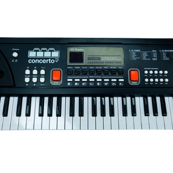 Organo electronico 61 teclas con microfono,toma usb y cable de audio 63x20x6 cm 2