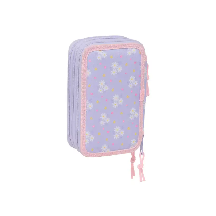 Safta Plumier Escolar Triple Cremallera 37 Piezas Bouquet 195x125x55 mm 1