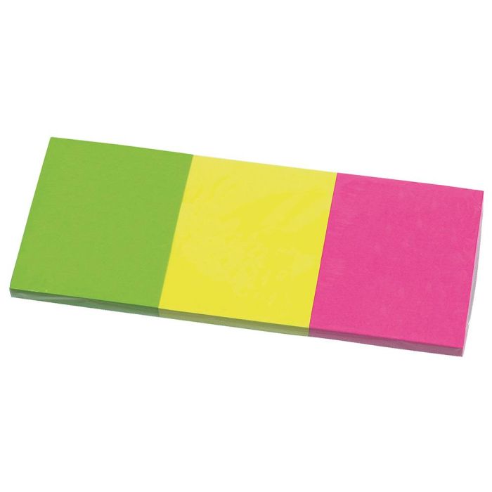 Bloc De Notas Adhesivas Quita Y Pon Q-Connect 38x51 mm Neon Pack De 3 Unidades Con 50 Hojas Por Color 4