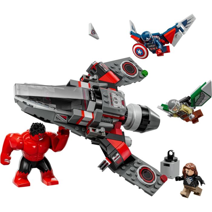 LEGO 76292 Marvel Capitán América vs Hulk Rojo Avión de Combate para Construir 1