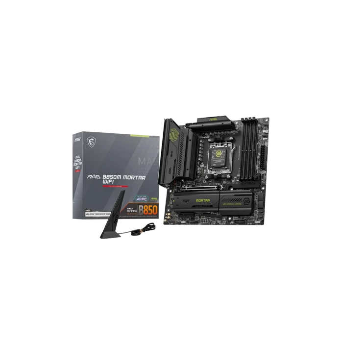 MSI Placa Base MAG B850M MORTAR WiFi AMD AM5 B850 4 DDR5 256GB WiFi 7 Bluetooth 5.4 5G LAN Micro ATX 911-7E61-001 4