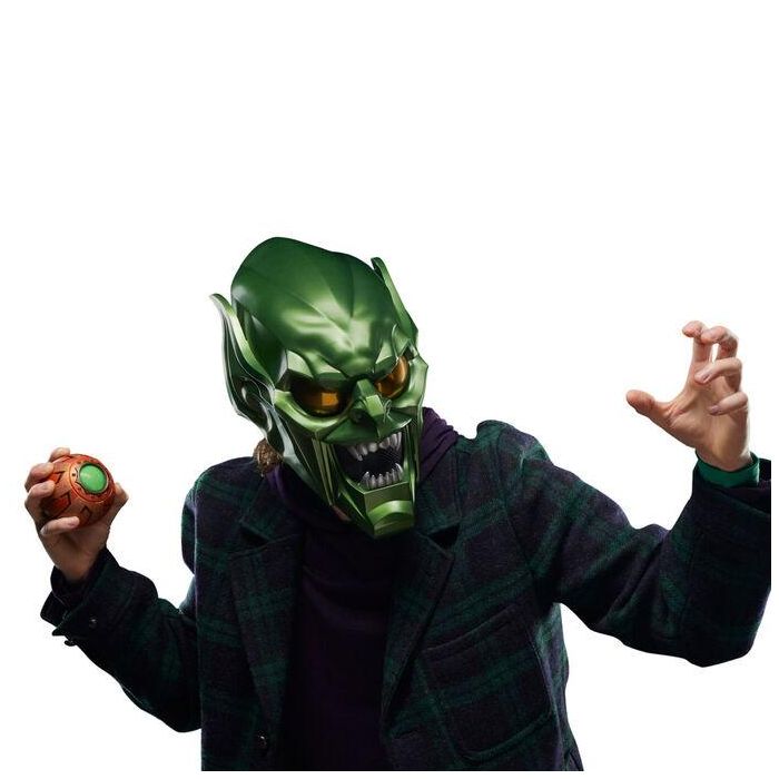 Casco premium del Duende Verde, artículo de cosplay coleccionable para adultos, serie Marvel Legends, Spider-Man: Sin camino a casa 13