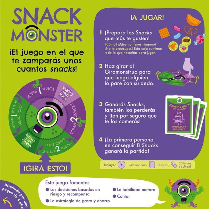 Juego Mesa Snack Monster 2 Juego Mesa Snack Monster 2