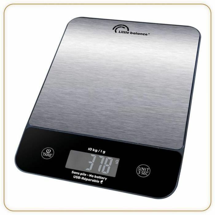 Little Balance LIT3760240787112 Báscula de Cocina Digital Happy Genius 10 de Acero Inoxidable USB Reparable 1 Little Balance LIT3760240787112 Báscula de Cocina Digital Happy Genius 10 de Acero Inoxidable USB Reparable 1