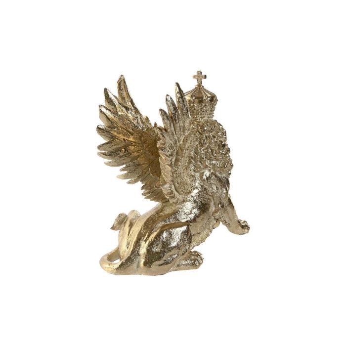 DKD Home Decor Figura Decorativa de León Colonial de Resina, Color Dorado, 13x25x29 cm (2 Unidades) 2 DKD Home Decor Figura Decorativa de León Colonial de Resina, Color Dorado, 13x25x29 cm (2 Unidades) 2