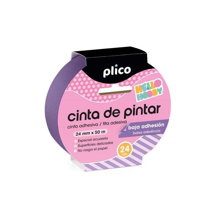 Cinta Pintor Plico Baja Adhesion 24Mm X 50 M