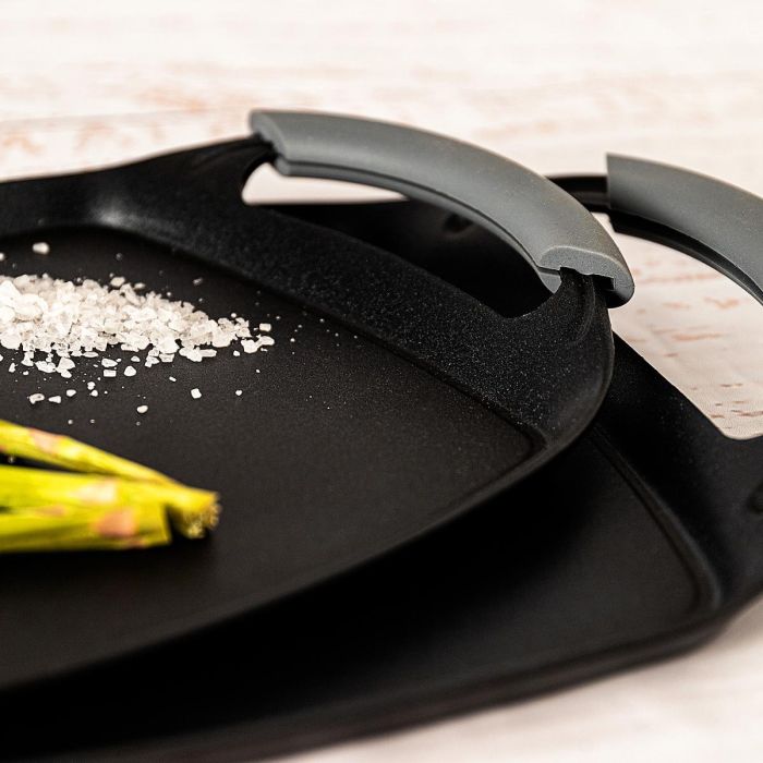 Quid Asador Ebano Aluminio Forjado Negro 47x29 cm (6 Unidades) 2