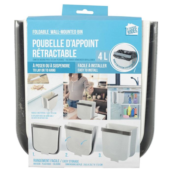 Je cherche une Idee Cubo Basura Colgar Plegable 4L Cocina Plástico Silicona 0 Je cherche une Idee Cubo Basura Colgar Plegable 4L Cocina Plástico Silicona 0