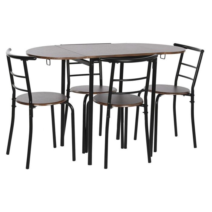 Mesa Basicos DKD Home Decor Negro Marron 55 x 78 x 121 cm Set de 5