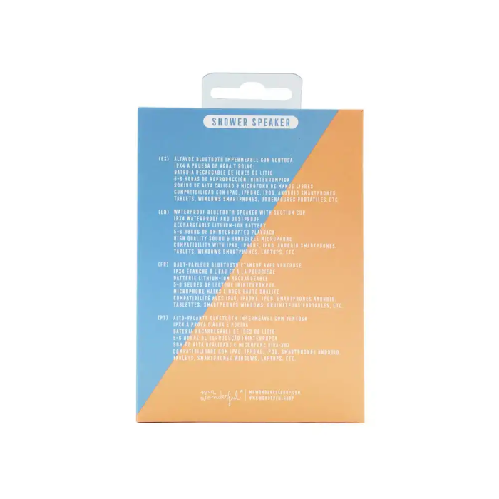 Wondee Altavoz Bluetooth Waterproof Mapamundi con Ventosa para Ducha y Micrófono 4