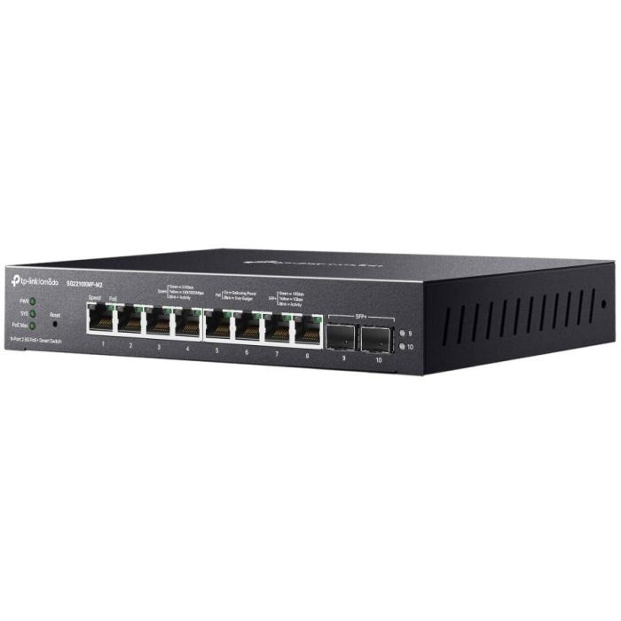 TP-Link SG2210XMP-M2 Switch Gestionado L2/L2+ 8 Puertos 2.5G Ethernet PoE Montaje en Pared/Escritorio Negro 1