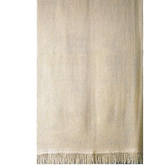 Poyet Motte Cortina de Puerta 140x225 cm Crudo - Algodón, Poliéster, Acrílico - Altura Regulable, Fibras Recicladas, Malla Extrafina