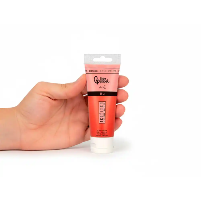 Liderpapel Pintura Acrílica Tubo Plástico 60 ml Rojo Bermellón 4
