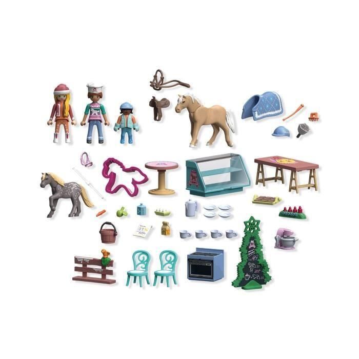 Playmobil PL71952 Calendario de Adviento navideño Caballos de la Cascada, 81 piezas, para niños de 4+ años 3