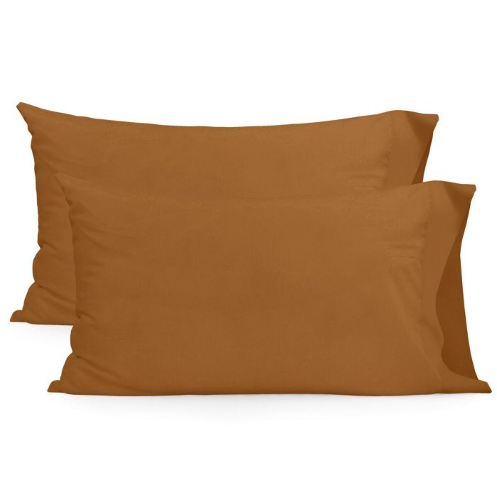 Funda de almohada HappyFriday BASIC Terracota 50 x 75 cm 15 x 1 x 38 cm 2 Piezas