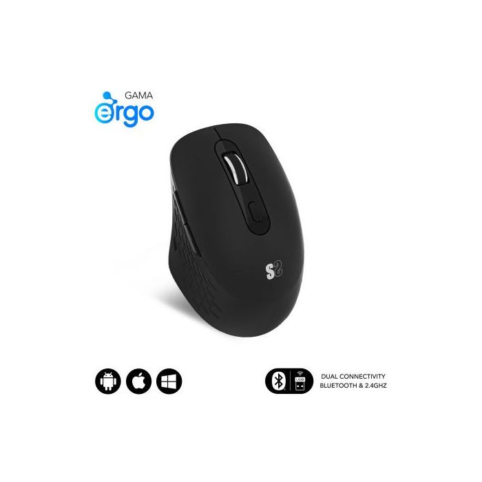 SUBBLIM CURVE ERGO DUAL MOUSE BATTERY BLACK 0 SUBBLIM CURVE ERGO DUAL MOUSE BATTERY BLACK 0