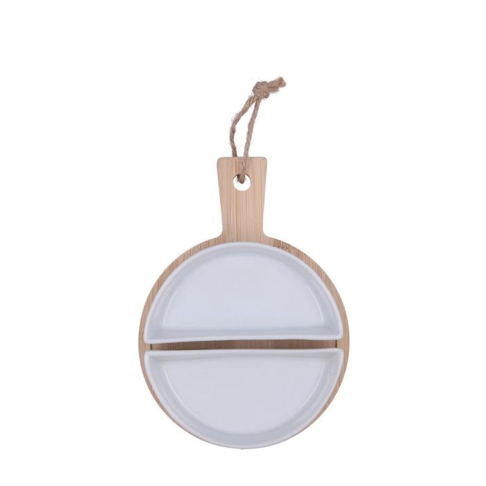 Tabla Aperitivo Bambú Cerámica Tapas Quid 16,5x12x3,6 cm 1