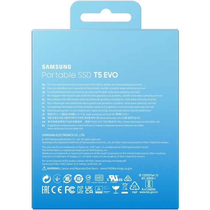 Samsung MU-PH4T0S Portable SSD 4TB T5 EVO USB 3.2 Gen1 Negro 460MB/s Disco Duro Externo 12
