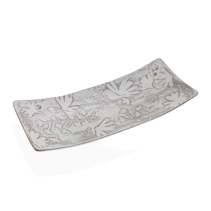 Centro de Mesa Versa Blanco Madera MDF 16 x 4,5 x 38,5 cm Flores 1