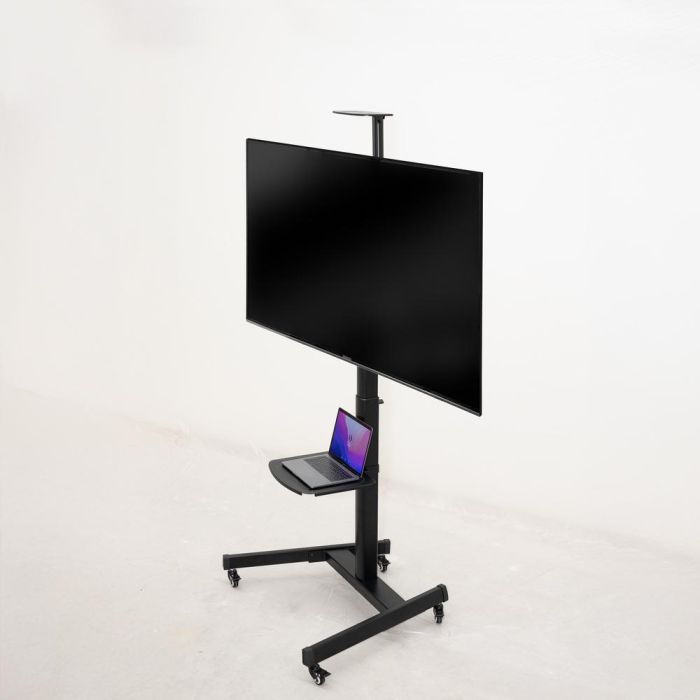 TooQ FS1184M-B Soporte de Suelo con Ruedas para TV 37-70" hasta 70kg, Altura Ajustable y Rotación 90°, Negro 6 TooQ FS1184M-B Soporte de Suelo con Ruedas para TV 37-70" hasta 70kg, Altura Ajustable y Rotación 90°, Negro 6