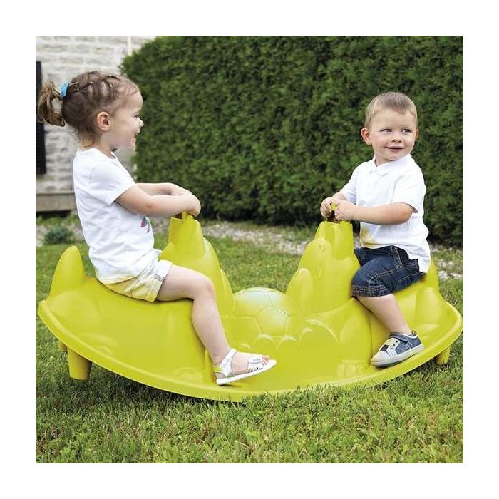 Balancín doble perro verde 115x50,70x49,50 cm