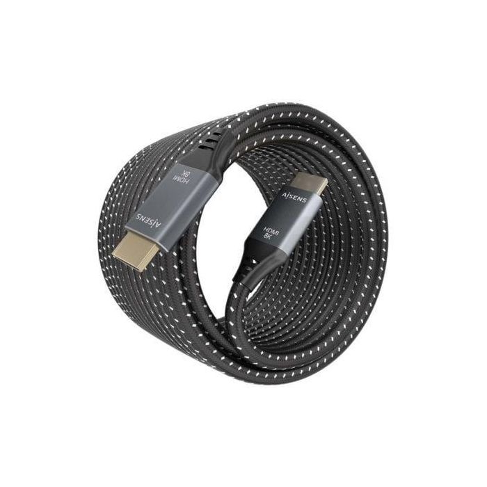 AISENS A150-0878 Cable HDMI V2.1 Ultra Alta Velocidad 8K@60Hz 4K@120Hz 48Gbps Ethernet HEC 10m Blindado Oro Gris/Negro 1 AISENS A150-0878 Cable HDMI V2.1 Ultra Alta Velocidad 8K@60Hz 4K@120Hz 48Gbps Ethernet HEC 10m Blindado Oro Gris/Negro 1