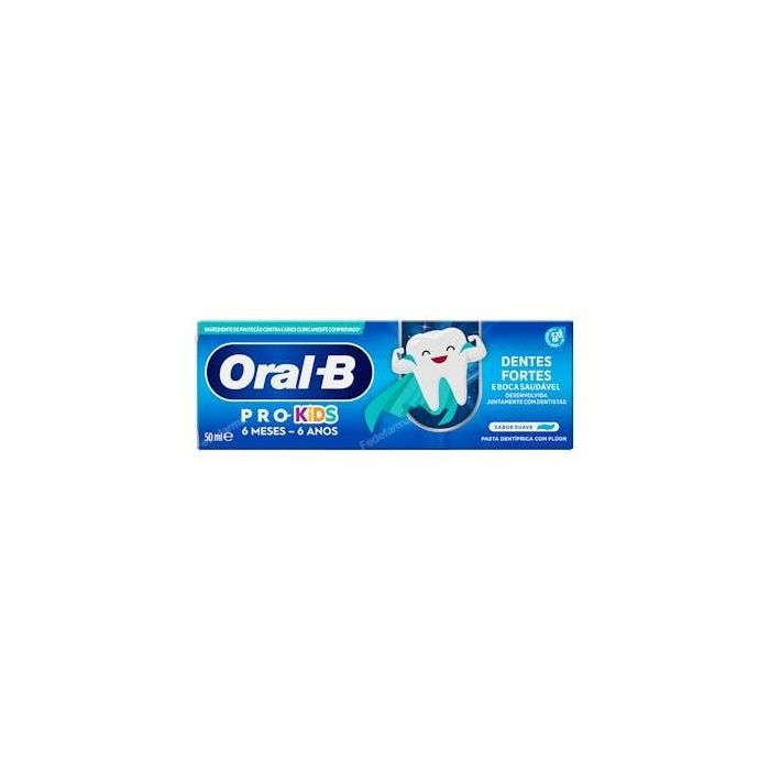 Oral-B PRO KIDS 0-6 AÑOS Pasta Dentífrica Sabor Menta Burbujeante 50 ml. Cuidado Dental Infantil para Dientes Fuertes y Boca Sana