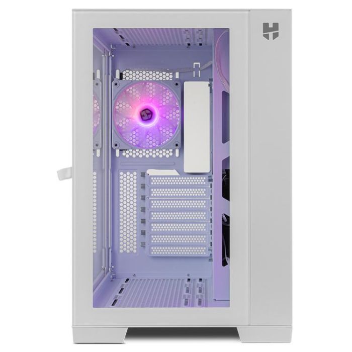 NOX Hummer Astra Midi Tower Blanco Caja PC Gaming Doble Cristal Templado, 4 Ventiladores ARGB, USB-C 1
