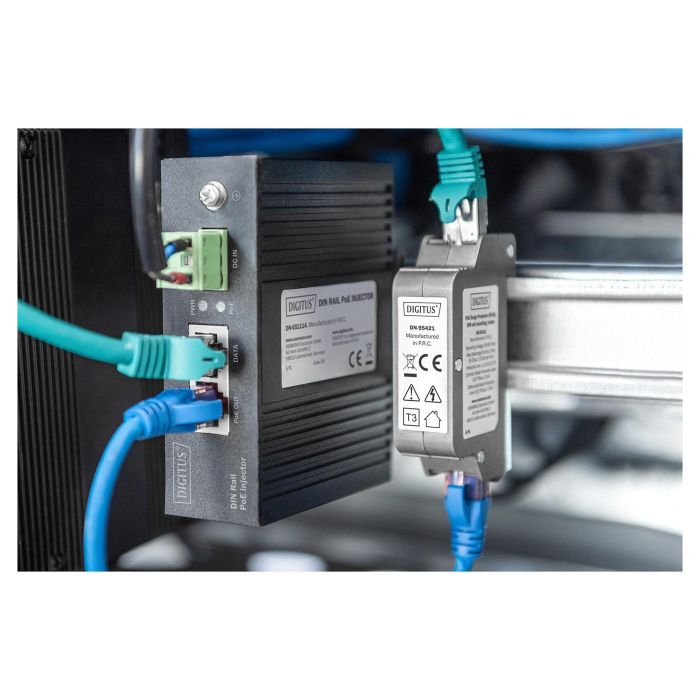 Digitus DN-95421 Protector de Sobretensión PoE RJ45 Montaje en Riel DIN Gris IP40 Zinc 115g Digitus DN-95421 Protector de Sobretensión PoE RJ45 Montaje en Riel DIN Gris IP40 Zinc 115g