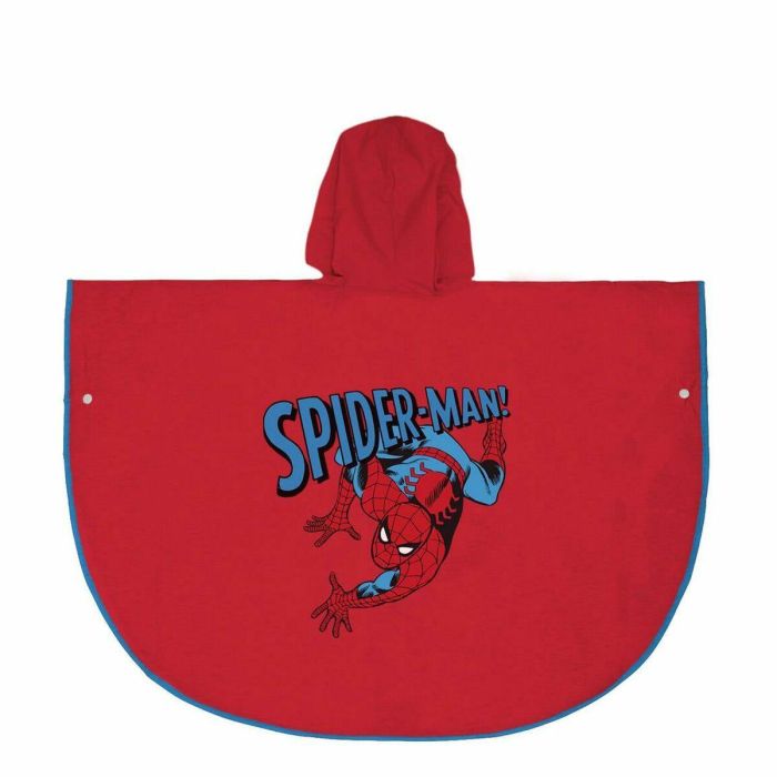 Poncho Impermeable con Capucha Spider-Man Rojo 3 Poncho Impermeable con Capucha Spider-Man Rojo 3