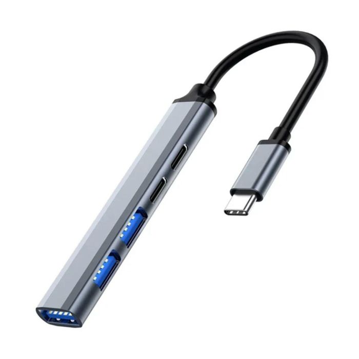 EWENT EW1149 Hub USB-C 3.2 Gen 1 con 1x USB-A 3.2, 2x USB 2.0 y 1x USB-C PD 100W Aluminio Gris Plata 0 EWENT EW1149 Hub USB-C 3.2 Gen 1 con 1x USB-A 3.2, 2x USB 2.0 y 1x USB-C PD 100W Aluminio Gris Plata 0