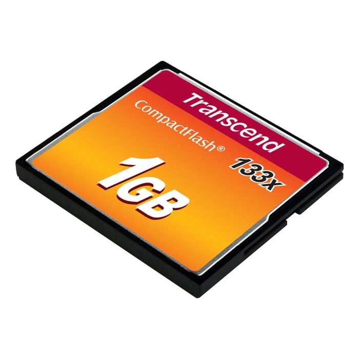 Transcend Tarjeta de Memoria CompactFlash 1GB MLC 133x 50MB/s Lectura 20MB/s Escritura 2