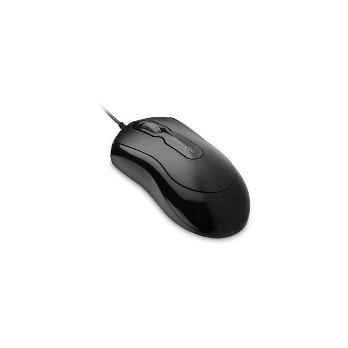 Kensington Ratón Óptico USB-A 1000 DPI Ambidextro con Cable 1.8m Negro para PC/Mac, Fabricado con 65% Material Reciclado