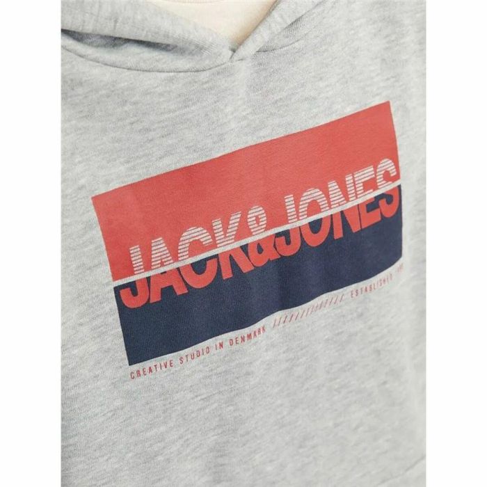 Sudadera con Capucha Hombre Jack & Jones Jjnolan Gris Love Weapon 2