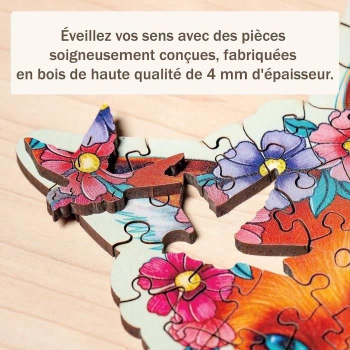 Puzzle de madera - Formas - 150 piezas - Zorro de colores 2 Puzzle de madera - Formas - 150 piezas - Zorro de colores 2