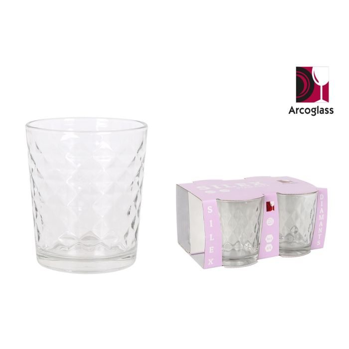 La Mediterranea Set de 4 Vasos Silex Diamants 360 cc, Ø8.6x10 cm (6 Cajas)