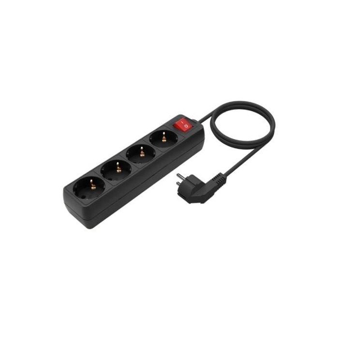 Aisens Base Multiple 4 Tomas Con Interruptor Con Cable 3x1,5 mm2, Negro, 1,4M 1 Aisens Base Multiple 4 Tomas Con Interruptor Con Cable 3x1,5 mm2, Negro, 1,4M 1