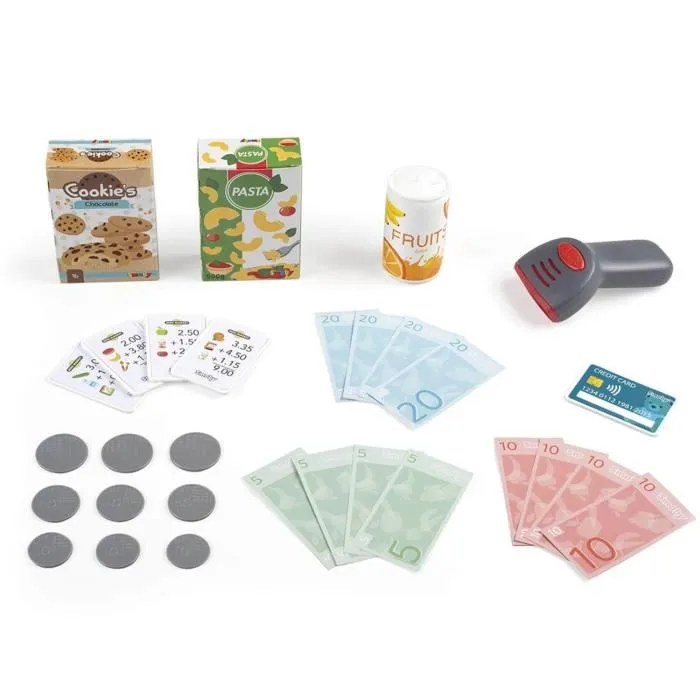 Smoby SMO1686523551185 Caja Registradora con 30 Accesorios, Calculadora y Escáner con Sonido y Luz para Niños a Partir de 3 Años 1 Smoby SMO1686523551185 Caja Registradora con 30 Accesorios, Calculadora y Escáner con Sonido y Luz para Niños a Partir de 3 Años 1