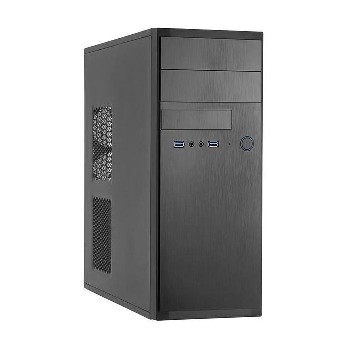 Chieftec HQ-01B-OP Midi Tower ATX/micro ATX Negro con USB 3.2 y bahías 3.5"/5.25" para PC gaming