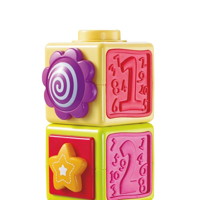 Tachan Cubos de Aprendizaje y Actividades Encajables Educativos con Colores Brillantes para +12 Meses 4