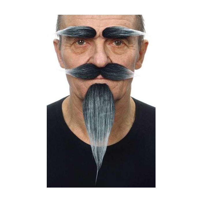 Bigote, perilla y cejas adulto talla única Bigote, perilla y cejas adulto talla única
