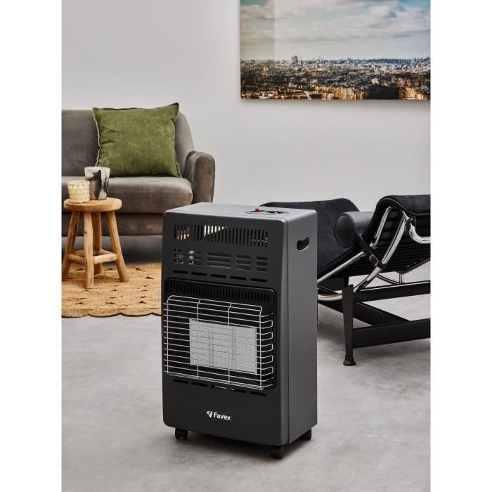 Favex FAV3451571029902 Estufa Auxiliar Infrarroja de Butano Kern - Encendido Piezo - 3 Niveles de Potencia - Calienta hasta 40m² 2